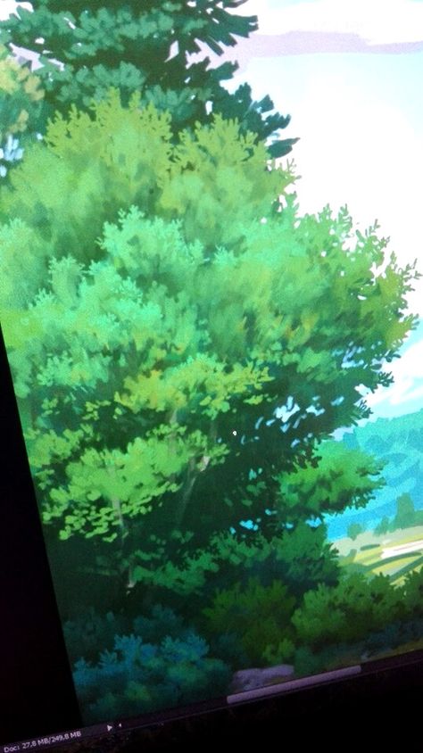 ArtStation - WIP Scenery Background, Gouache Art, Concept Artist, Digital Painting Tutorials, Forest Landscape, Environment Design, Art Tips, Anime Background, Anime Scenery