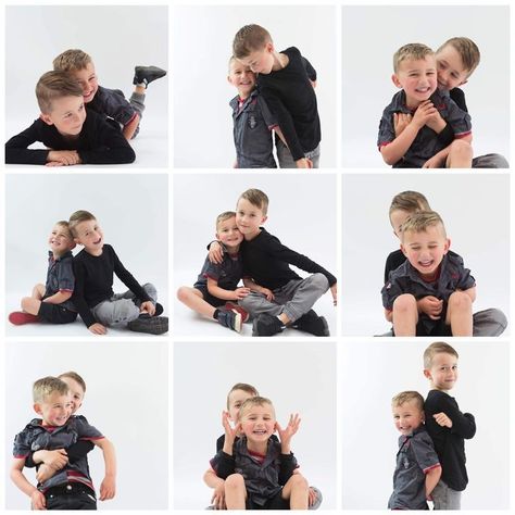 Siblings Studio Photography, Brother Studio Photoshoot, Studio Sibling Photography, Studio Sibling Photoshoot, Brother Poses Photography, Little Brothers Photoshoot, Brothers Photoshoot Ideas, Brother Photoshoot Boys, Two Brothers Photography