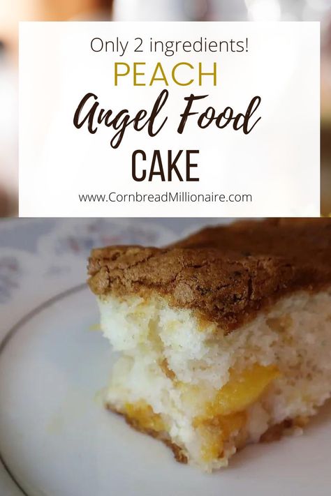 Angel Food Cake Toppings, Peach Desserts Easy, Best Cake Mix, Fresh Peach Recipes, Angel Food Cake Desserts, Peach Pound Cakes, Sliced Peaches, Angel Food Cake Mix Recipes, Low Calorie Dessert