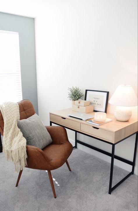 Small Home Office Desk Target, Neutral Office Decor Small Spaces, Target Desk Ideas, Small Home Office Ideas On A Budget, Home Office For Small Spaces, Home Office Ideas For Small Spaces, Small Office Desk Ideas, Office Space At Home, Small Office Ideas Home