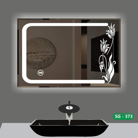 Fancy Mirror Design, Birthday Mirror, Mirror Etching, Globe Wallpaper, Fancy Mirrors, Glass Etching Designs, Wooden Lamps Design, Mirror Logo, Bathroom Mirror Design