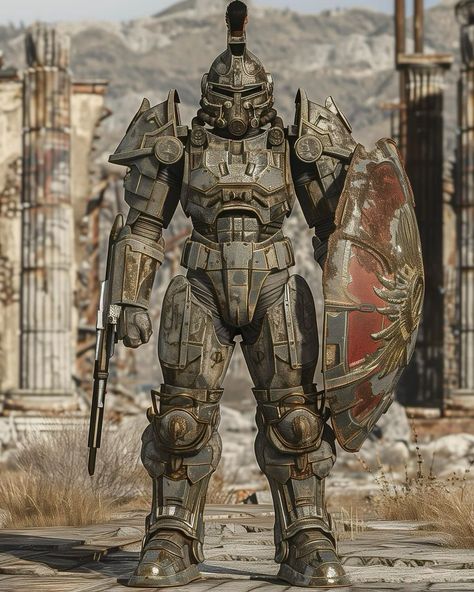 Robot Apocalypse Concept Art, Power Armour Concept Art, Fallout Power Armor Art, Power Armor Concept Art, Fallout Armor, Fallout Enclave, Fallout Power Armor, Fallout Wallpaper, Steampunk Armor