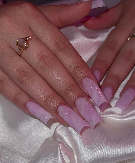 Nail Inspo Marble, Purple Marble Nails, Engagement Nails, Lavender Nails, Purple Marble, Pink Acrylic Nails, Marble Nails, Nails Inspo, Pink Marble