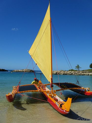 Sailing Kayak, Sailing Canoe, Hawaiian Ocean, Utility Boat, Canoe Building, Runabout Boat, Canoe Boat, Outrigger Canoe, Small Sailboats