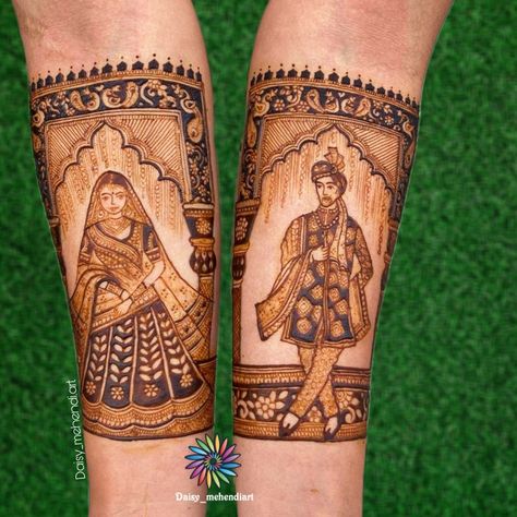 https://instagram.com/daisy_mehendi.art?utm_medium=copy_link Bridal Figures In Mehendi, Henna Portrait, Latest Mehndi Designs Wedding, Bride Mehndi, Beautiful Simple Mehndi Design, Mehendi Art, Simple Mehendi Designs, Bridal Mehandi, Mehendi Arts