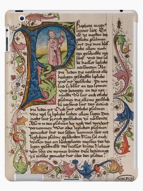 Medieval Illuminated Manuscript, Medieval Artwork, Illustrated Manuscript, Medieval Books, Illumination Art, Drawing Letters, Principles Of Art, Albrecht Durer, Book Of Hours