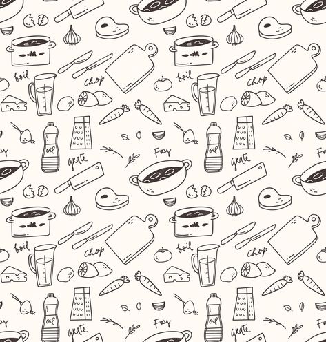 Premium Vector | Cooking seamless background Cute Cooking Background, Chef Background Wallpaper, Tle Cooking Background, Chef Wallpaper Cooking, Cooking Background Wallpaper, Cooking Aesthetic Background, Cooking Background Design, Cooking Aesthetic Wallpaper, Chef Background