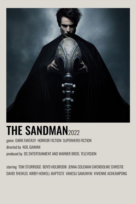 The Sandman Poster, Netflix Aesthetic, Tom Sturridge, Film Recommendations, The Sandman, Film Posters Minimalist, Horror Fiction, Popular Tv Series, Movie Covers