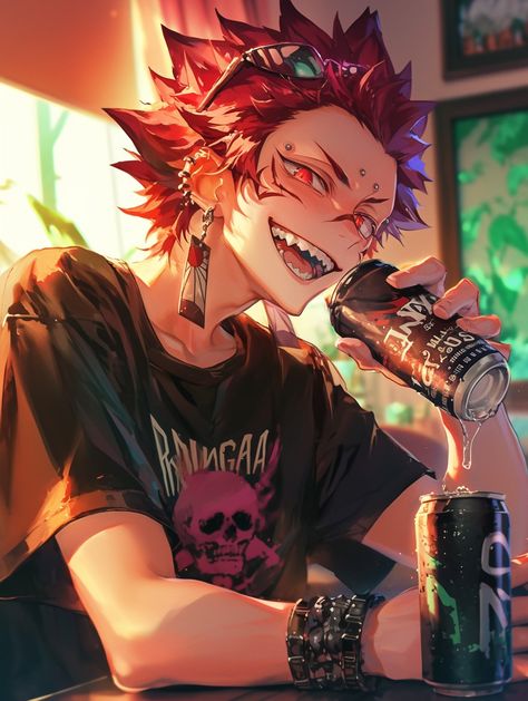 Kirishima Eijiro ❤️ Amajiki X Kirishima, Kirishima Eijirou Fanart Spicy, Cat Kirishima, Kirishima Tattoo Ideas, Hot Kirishima Fanart, Kirishima Spicy, Kirishima Hero Costume, Kirishima Singing, Kirishima Eijirou Fanart