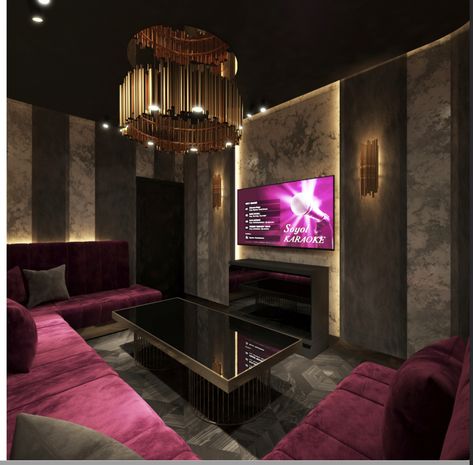 Ktv Rooms Ideas, Karaoke Interior Design, Home Karaoke Room, Vip Lounge Design Luxury, Vip Room Club, Vip Room Design, Karaoke Room Design, Bar Lounge Design, Music Room Design