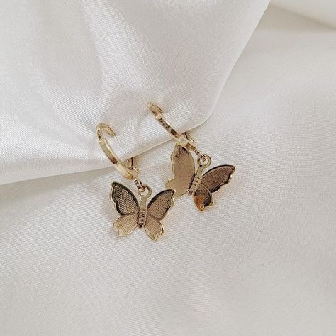 Just in! This unique 18K Gold Plated Butterfly Earrings (A Pair), Gold Butterfly Huggies, Dainty Hoops, Gold Huggies Dainty Gold Hoops Earrings for Her for $46.00. #thelittlestatement #GoldHoops #BestSeller #PersonalizedGift #ButterflyHuggies #DaintyEarrings #DaintyGoldHoops #CzEarrings #ButterflyEarrings #HoopEarrings #DiamondHoops #CustomJewelry #18kGoldHoops #TinyHoops Triple Hoop Earrings, Clean Sterling Silver, Butterfly Earrings Gold, Hoops Gold, Big Hoop Earrings, Bohemian Bracelets, Butterfly Jewelry, Gold Butterfly, Butterfly Earrings