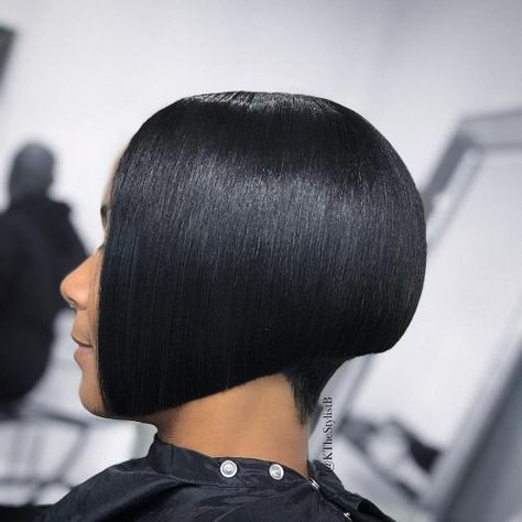 21 Sexiest Bob Haircuts for Black Women Right Now Bob Short Hairstyles For Black Women, Short Mushroom Haircut Black Women, Bob With Undercut Black Women, Mushroom Bob For Black Women, Volume Bob Haircut, Assymetrical Bob Black Women, Black Bob With Fringe, Mushroom Haircut Black Women, Pixie Bob Haircut Black Women