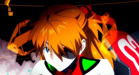 Asuka Gif, Steam Artwork, Asuka Langley Soryu, Evangelion Art, Good Anime Series, Animated Banners, Neon Evangelion, Asuka Langley, Banner Gif