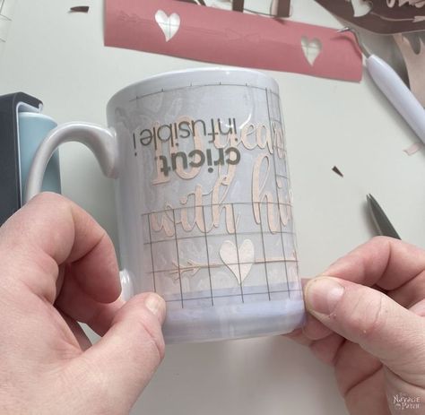 DIY Cricut Infusible Ink Mugs - No Heat Press Needed! - 100% Dishwasher Safe | How to make dishwasher safe mugs with Cricut Infusible Ink | DIY Dishwasher Safe HTV Mugs - No Mug Press Needed | How to use Cricut Infusible Ink on mugs without heat press | DIY dishwasher safe mug with free Valentines Day mug designs | Free mug designs | How to make personalized mugs with Cricut Infusible Ink | #TheNavagePatch #Cricut #CricutMade #FreeMugDesign #HTV #HeatTransfer #InfusibleInk | TheNavagePatch.com Infusible Ink Mugs, Heart Candle Holder, Valentines Day Mug, Infusible Ink Transfer Sheets, Cricut Decals, How To Use Cricut, Cricket Projects, Cricut Cuttlebug, Camping Mugs