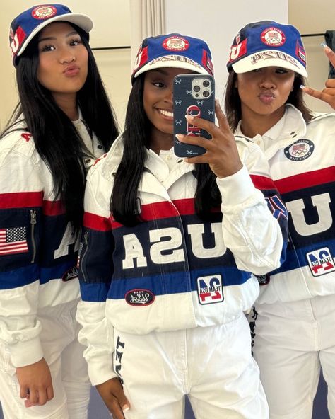 Inside Gymnastics Magazine | 🇺🇸🇺🇸🇺🇸 Team USA is decked out, geared up, and settled in to the Olympic Village at the Paris 2024 Games! Looking sharp on and off the compe… | Instagram Olympics 2024 Gymnastics, Jordan Chiles, Olympics 2024, Olympic Village, Gymnastics Team, Gymnastics Videos, Us Olympics, Usa Gymnastics, Usa Olympics