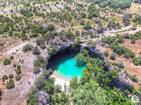 If you reservation isn't currently on the books for the Hamilton Pool Preserve, you're out of luck until July 11, but thanks to an Austin photographer stunning views of the "legendary swimming pool" are available until you stake your spot on the list. Hamilton Pool Preserve, Cabins In Texas, Hamilton Pool, Texas Roadtrip, Best Weekend Getaways, Texas Towns, Aerial Video, Nature Preserve, Texas Travel