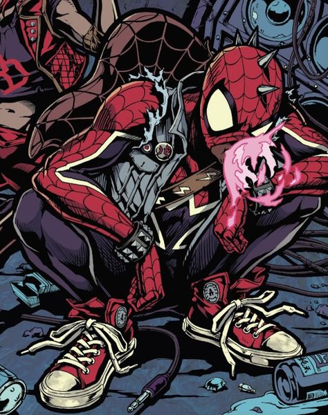 Punk Background, Character Comic, Hobie Brown, Spider Punk, The Spider, Wallpaper Free, Background Wallpaper, Full Hd, The Amazing