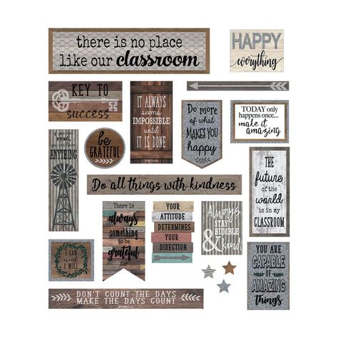 Classroom Jobs Bulletin Board, Rustic Classroom Decor, Home Sweet Classroom, Classroom Decor Middle, Farmhouse Classroom, Principals Office, Farmhouse Theme, Farmhouse Fresh, Classroom Makeover