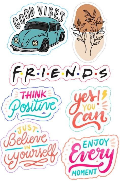 You can print this, cut it and use it as stickers! :) #printablestickers #printable stickers Aesthetic Stickers, Printable Stickers, Good Vibes, Positive Thinking, In This Moment