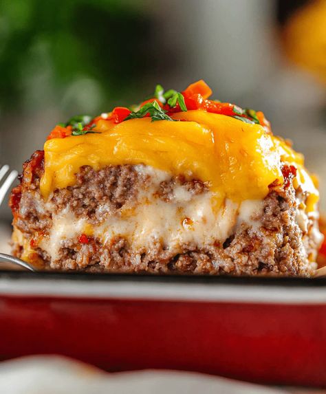 Cheesy Loaded Meatloaf Casserole Recipe Loaded Meatloaf Casserole, Loaded Meatloaf, Meatloaf Casserole, Casserole Recipe, Meatloaf, Casserole Recipes, Casseroles