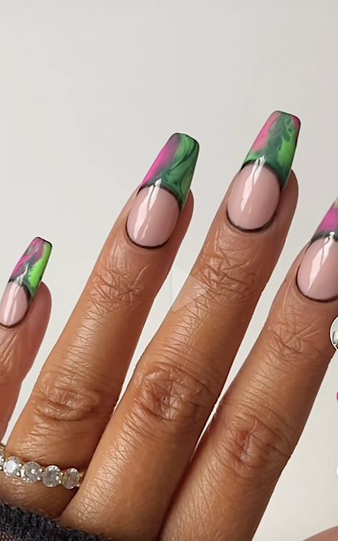 Euphoria Nails, Diy Acrylic Nails, Gem Nails, Summer Acrylic Nails, Man Hat, Dream Nails, Fire Nails, Funky Nails, Creative Nails