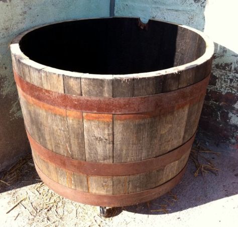 Half Wine Barrels on Wheels – Red Garden Clogs Huge Planters, Whiskey Barrel Planter, Wine Barrel Planter, Wine Making Equipment, Wine Barrel Furniture, Herb Containers, Barrel Planter, Red Garden, Barrel Furniture