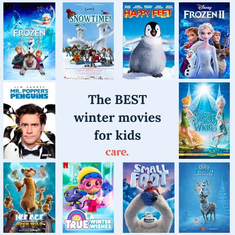 Snowy days call for hot cocoa and movie plays. ❄️ Stay warm this winter season by catching up on these cozy winter movies for kids. Head to the link in bio to learn where to watch. 🎬 Movie Meals, Snow Movie, Penguin Names, Ice Age Movies, Kids Christmas Movies, March Of The Penguins, Winter Movies, Movies For Kids, Funny Christmas Movies