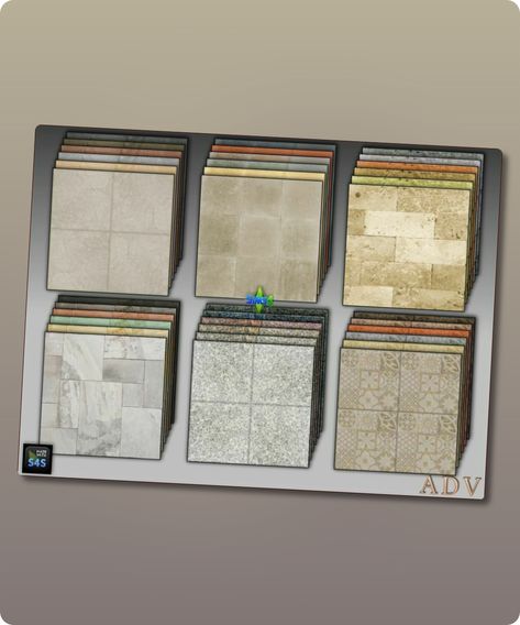 Sims 4 Build / Walls / Floor CC: Stone Slabs Sims 4 Cc Tile Floors, Sims 4 Cc Floors And Walls, Sims 4 Tiles Wall, Sims 4 Wall Tiles, Sims 4 Floor And Wall Cc, Model Nails, Cheap Flooring, Sims 4 Cc, Tools And Toys