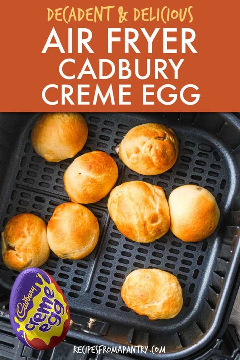 Cadbury Creme Egg Recipes, Air Fryer Dessert, Two Ingredient Desserts, Creme Eggs, Full Course Meal, Cadbury Creme Egg, Holiday Favorite Recipes, Creme Egg, Crescent Roll Dough