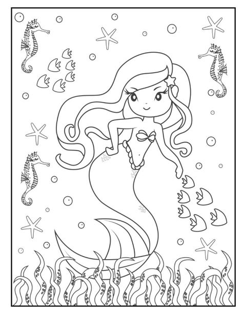 20 Free MERMAID Coloring Pages for Download (Printable PDF) Unicorn Mermaid Coloring Pages Free Printable, Coloring Pages For Girls Kids, Mermaid Colouring Pages, Mermaids Coloring Pages, Cute Mermaid Coloring Pages, Mermaid Colouring, Mermaid Doodle, Drawing For Coloring, Drawing Mermaid