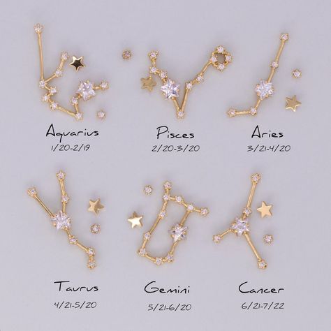 Zodiac Earrings, Constellation Earrings, Cute Gift Boxes, Taurus And Gemini, Tiny Studs, For Your Love, Celestial Jewelry, Stud Set, Zodiac Necklaces