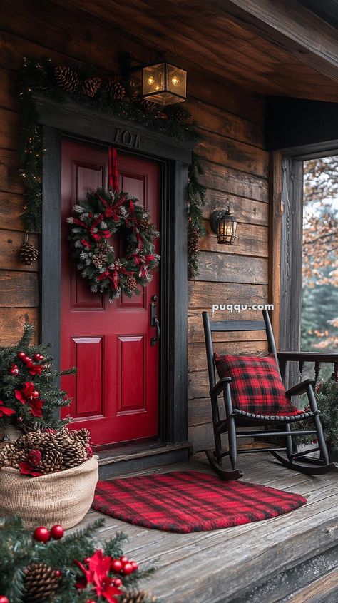 40 Stunning Displays Featuring Frosted Greenery Christmas Outside Decor, Christmas House Exterior, Christmas Porches, Diy Snowflake, Christmas Outside, Christmas Door Decoration, Country Christmas Decorations, Decorating For Christmas, Outside Decor