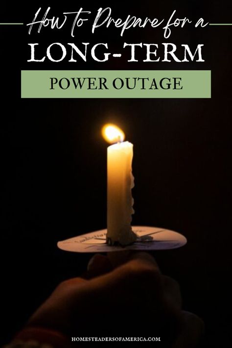 It’s the emergency situation no one wants to think about: A long-term power outage lasting two or more weeks. Learn how to get prepared! Power Outage Preparedness, Power Outage Kit, Emergency Prepardness, Emergency Food Supply, Emergency Survival Kit, Things To Do At Home, Emergency Preparation, Prepper Survival, Emergency Power