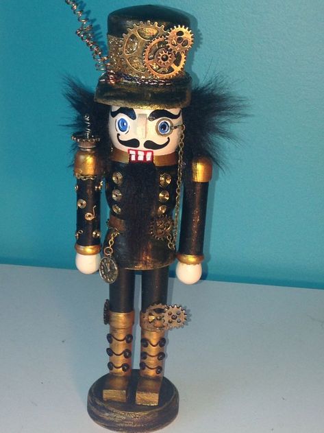 My SteamPunk nutcracker                                                       … Steampunk Nutcracker, Steampunk Santa, Steampunk Creatures, Christmas Steampunk, Nutcracker Characters, Nutcracker Collection, Nut Crackers, Steampunk Fairy, Nutcracker Sweet