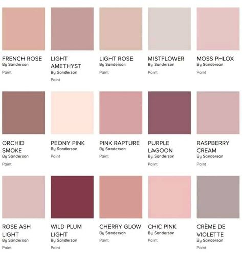 Old Rose Color Palette, Pink Wall Ideas, Pink Paint Palette, Pink Wall Colour, Plum Paint Colors, Champagne Color Palette, Old Rose Color, Cream Paint Colors, Nude Color Palette