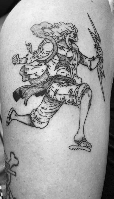 #onepiece #gear5 #tattoo #luffy #joyboy #nika Sun God Nika Luffy Tattoo, Gear 5 Luffy Tattoo Design, Joyboy Tattoo, One Piece Gear 5 Tattoo, Luffy Gear 5 Tattoo Ideas, Luffy One Piece Tattoo Design, Luffy Tattoo Design, Gear 5 Luffy Tattoo, Monkey D Luffy Tattoo