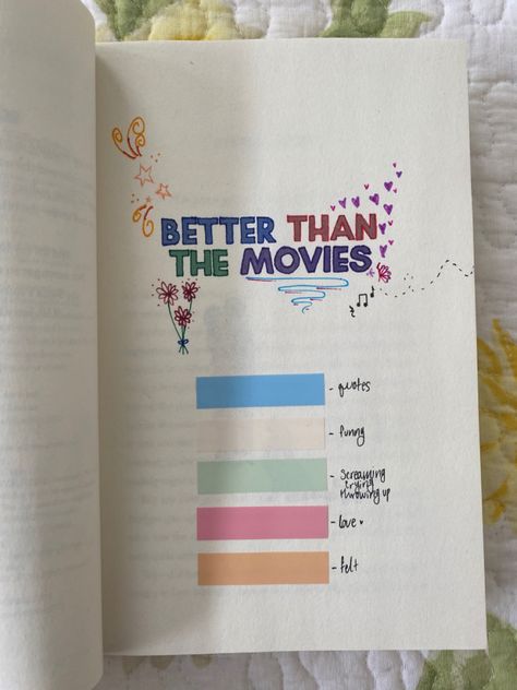 Better Than The Movies Annotations Key, Annotated Books Aesthetic, Book Annotation Key, Book Annotation Tips, Book Annotating, Annotating Books, Lynn Painter, Better Than The Movies, Book Tabs