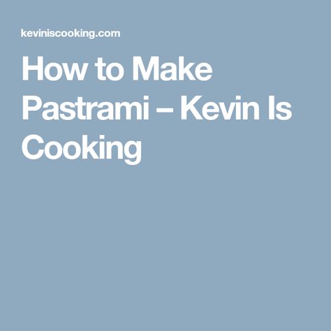 How to Make Pastrami – Kevin Is Cooking Easy Horchata, Easy Horchata Recipe, How To Make Horchata, How To Make Pastrami, Homemade Pastrami, Pastrami Recipe, Horchata Recipe, Pastrami Sandwich, Mexican Drinks