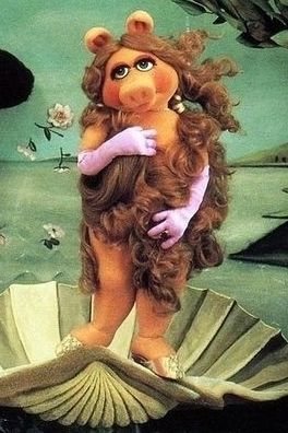 Can we just agree that Miss Piggy's the OG Botticelli babe? #wildfoxcouture #venus #botticellibabe #misspiggy Mrs Piggy, Piggy Muppets, Vampire Barbie, Birth Of Venus, The Muppet Show, Muppet Babies, Miss Piggy, Creative Block, Jim Henson