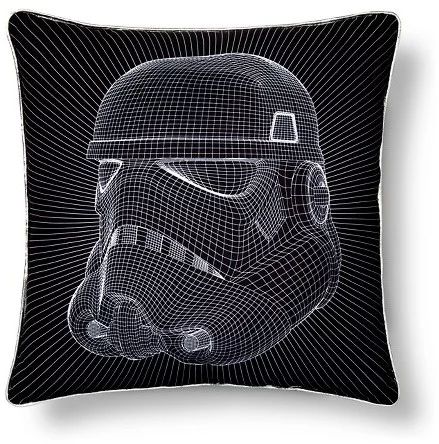 Star Wars-Themed Kids' Bedroom | POPSUGAR Family Storm Trooper Helmet, Star Wars Room Decor, Star Wars Pillow, Star Wars Bedroom, Star Wars Wall Art, Stormtrooper Helmet, Star Wars Light, Star Wars Room, Star Wars Droids