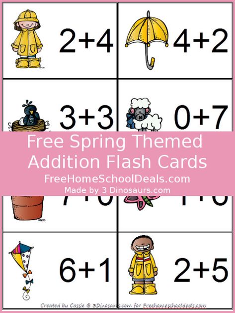 Addition Cards Free Printable, Addition Flashcards Printable Free, Adding To 10, Flash Cards For Kids, Addition Flashcards, Math Flash Cards, Commutative Property, Free Educational Printables, Math Kindergarten