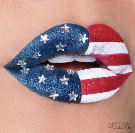 Patriotic Makeup, Electric Blue Eyes, July Makeup, 4th Of July Events, 4th Of July Makeup, Lipsense Combos, Lipsense Lip Colors, Lip Art Makeup, Kissing Quotes