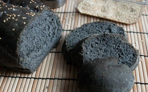 Basic Black Bread [Vegan] Black Bread, Making Hot Dogs, Vegan Halloween, Whole Grain Flour, Bread Shaping, Veggie Dogs, Bean Stew, Black Food, Vegan Bread