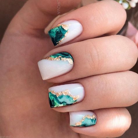 Emerald Nails, Polish Design, Wow Nails, Vibrant Nails, Her Nails, Nails Fall, Short Acrylic Nails Designs, Neutral Nails, Pretty Acrylic Nails