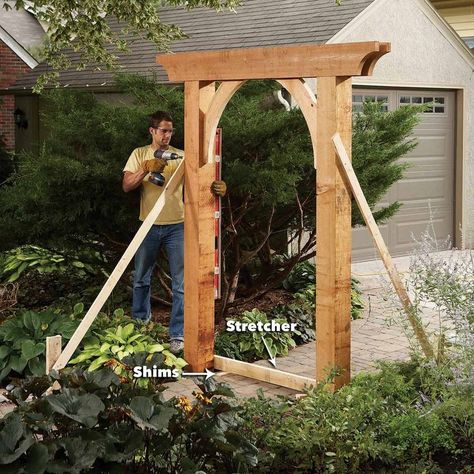 Diy Arbour, Garden Archway, Rose Arbor, Garden Vines, Garden Arbor, Garden Arches, Classic Garden, Farm Stay, Diy Pergola