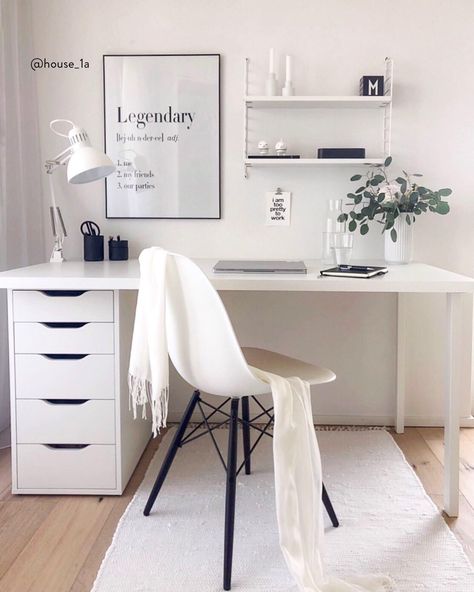 ... dann aber stylish mit hübschen Schreibutensilien  einzigartigen Einrichtungsideen! Entdeckt stylishe Produkte fürs Home Office jetzt auf WestwingNow!  📷: @house_1a // Interior Inspo Einrichten Dekoration Wohnideen Home #homeoffice #coworking #schreibtisch #arbeitsplatz #tischdeko #stuhl #einrichten #organisieren #buero #westwing #mywestwingstyle Ikea Office, City Decor, Cozy Home Office, Desk And Chair, White Desk, Office Room Decor, Dekorasi Kamar Tidur, Bedroom Desk, Study Room Decor