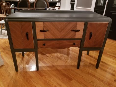 Just finished this makeover of an old waterfall art deco buffet, love the natural wood! Waterfall Buffet Makeover, Waterfall Buffet, Art Deco Buffet, Buffet Makeover, Upcycling Furniture, Waterfall Art, Buffets And Sideboards, Aidan Turner, Trash To Treasure