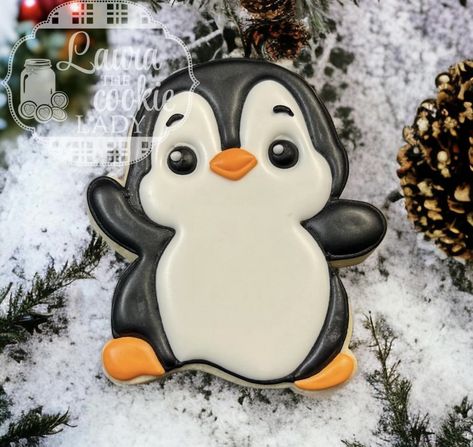 Iced Christmas Cookies, Penguin Cookies, Theme Cookies, Royal Iced Cookies, Decorating Cookies, Cookie Time, Biscuit Cake, Christmas Paper Crafts, Fancy Cookies