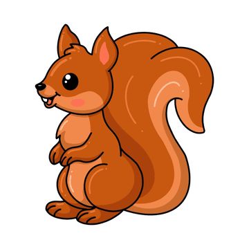 Squirrel Kawaii, Forest Symbol, Squirrel Cartoon, Squirrel Clipart, Brown Image, Pets Drawing, Pig Cartoon, Child Smile, Cute Squirrel