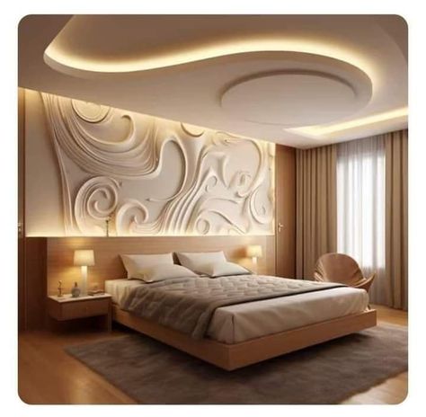 Facebook Royal Luxury Bedroom Design, Elevate Bedroom, Bedroom False Ceiling Designs, Modern Ceiling Design, Bedroom False Ceiling, False Ceiling Designs, Fall Ceiling, False Ceiling Bedroom, Bedroom Aesthetics